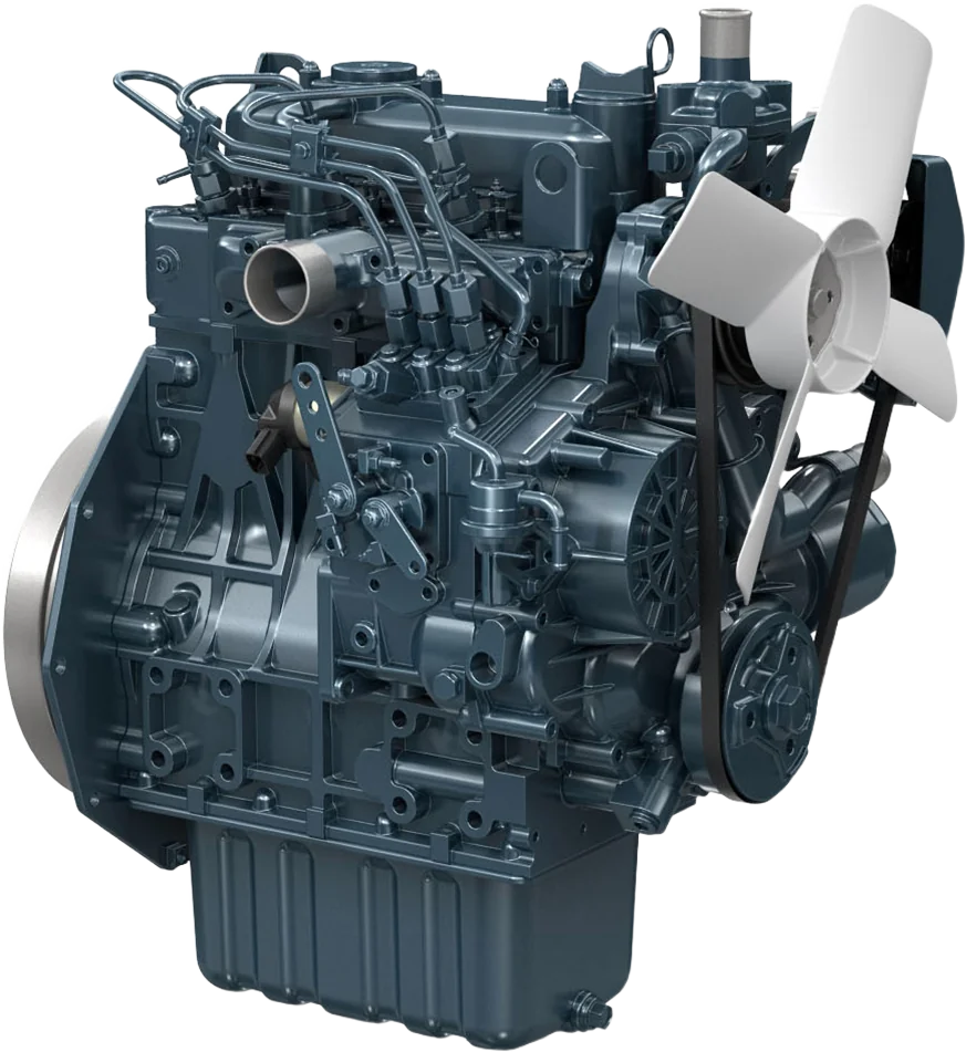 Motor diésel Kubota D1105-E4B, 25 HP, 3 cilindros, Serie 05 — distribuidor oficial en Chile