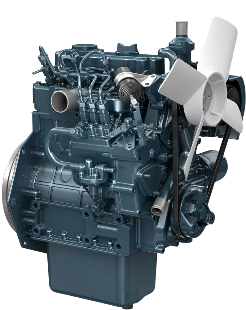 Motor diésel Kubota D722, 20 HP, 3 cilindros, Serie Super Mini — distribuidor oficial en Chile