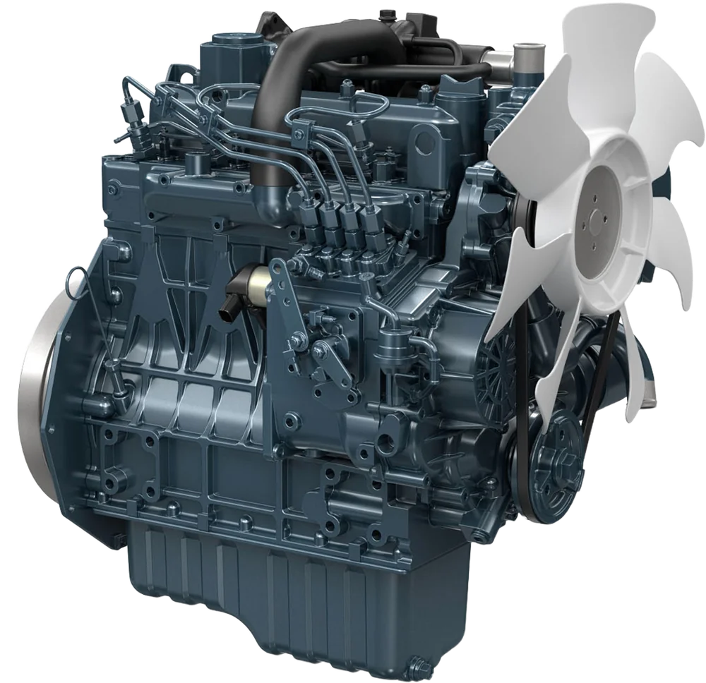 Motor Kubota V1505-T-E2B, 44.3 HP / 3000 RPM, norma Tier 2 + EU Stage IIIA